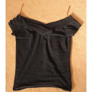 "Twenty One" black off-shoulder top